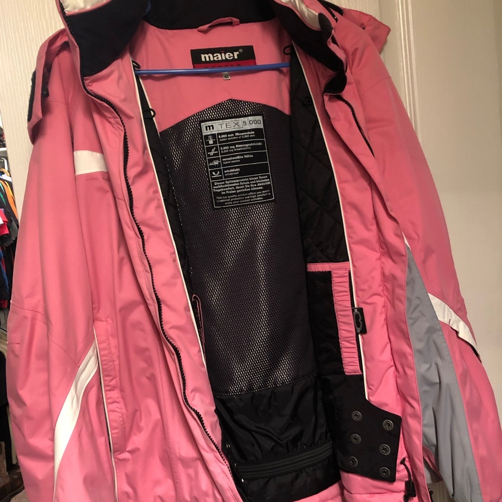 Pink ski jacket
